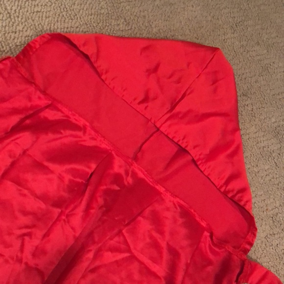 Red Satin Cape with Hood -Halloween Costume - One Size - Picture 9 of 12